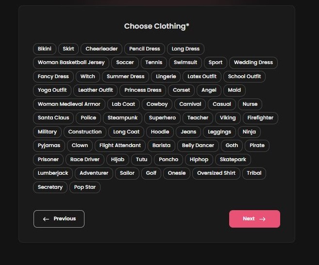 Choose clothing style